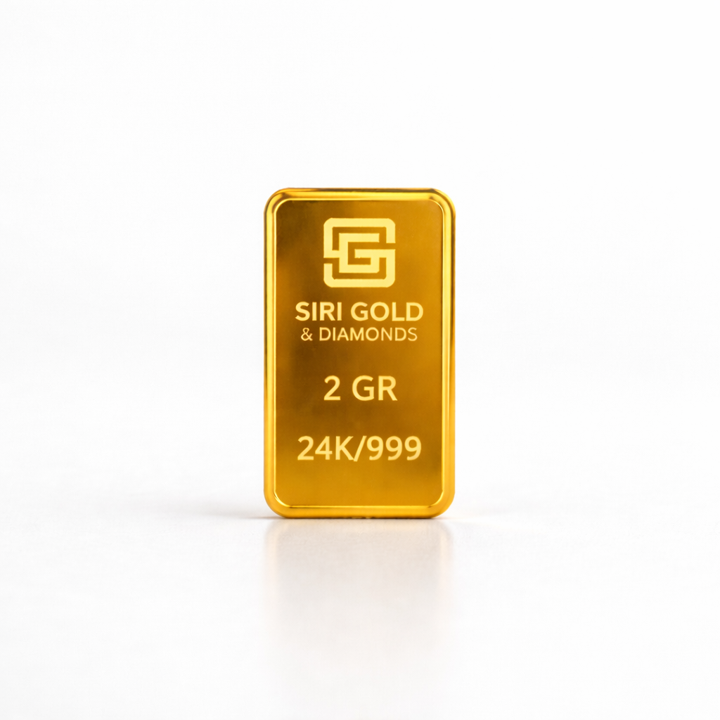 2 gram 24kt/999 gold bar