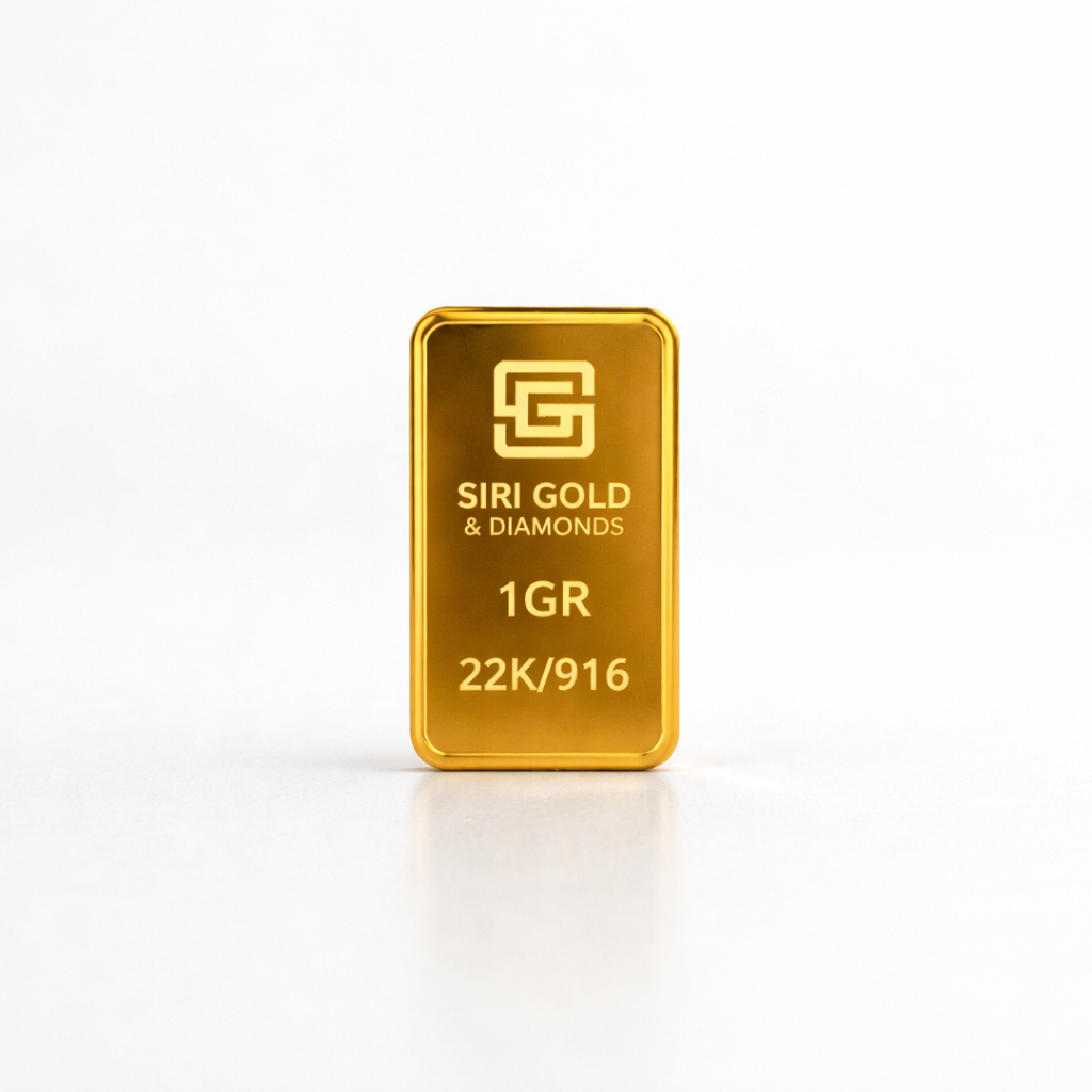 1 gram 22kt/916 gold bar