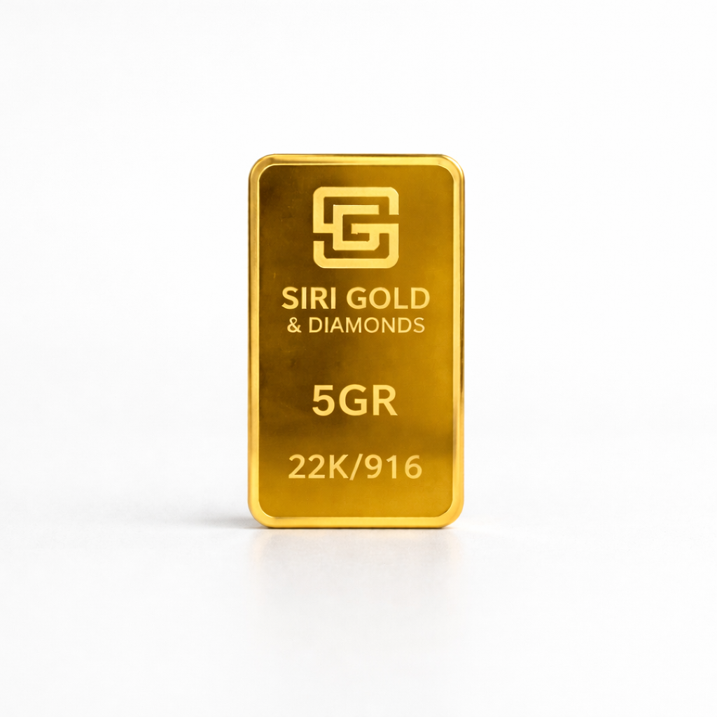 5 gram 22kt/916 gold bar